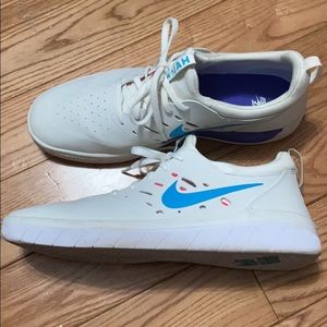 Nike SB Nyjah summit white blue fury shoes